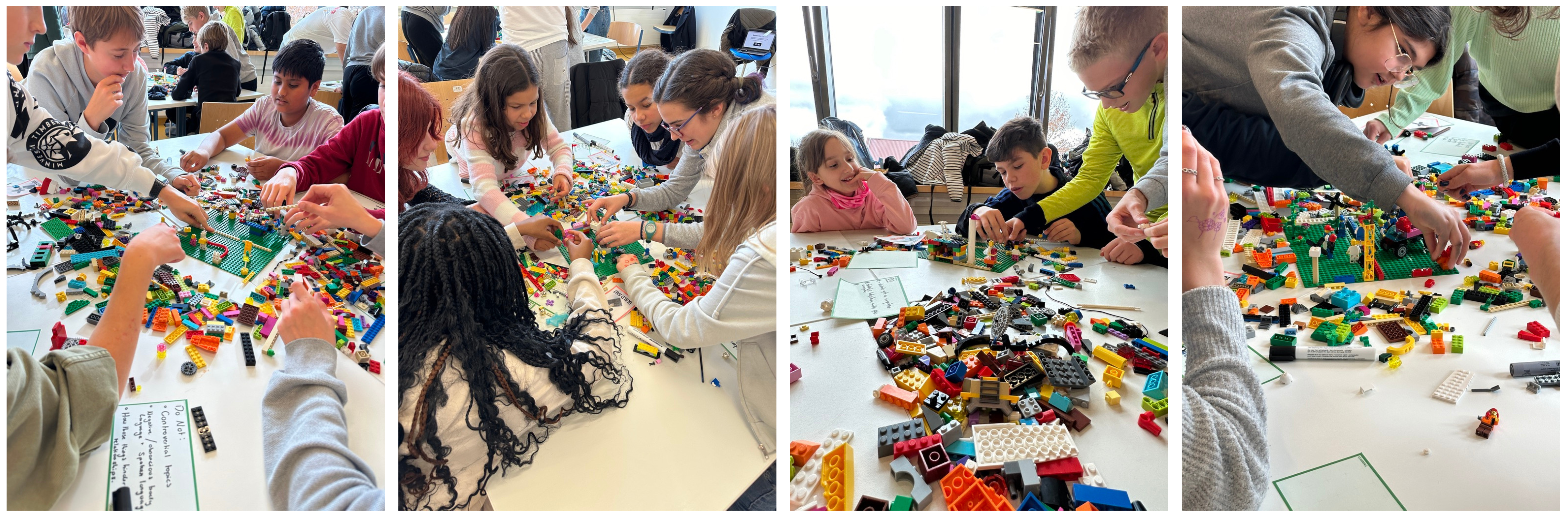 Students 'building' their thoughts using LEGO Serious Play